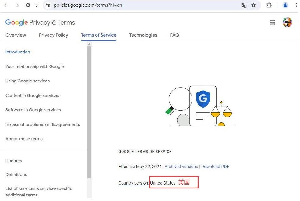 gmail country